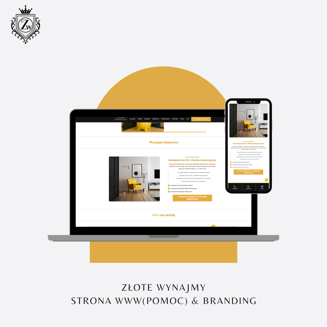 Złote Wynajmy - Strona WWW i Branding
